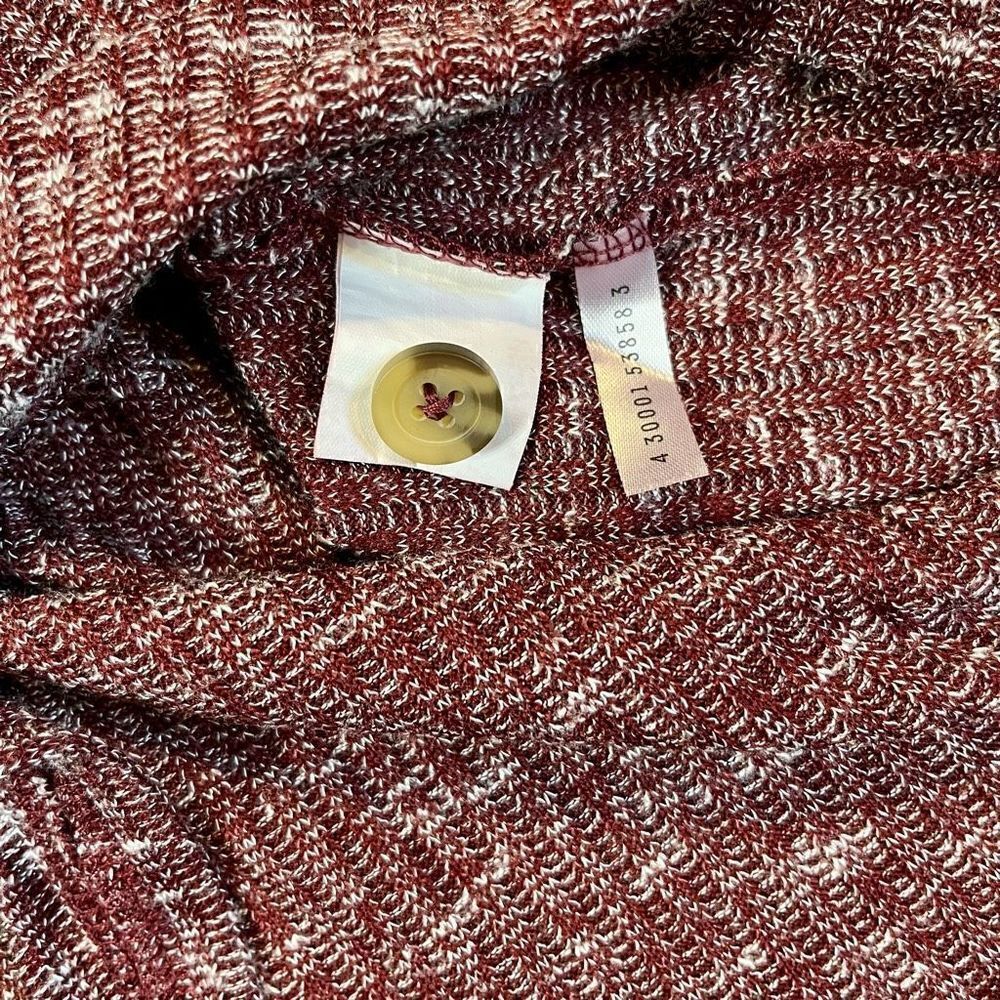 Bobbie Brooks Ladies Red Speckled Button Down Tie Bottom Sweater XL - Picture 11 of 11